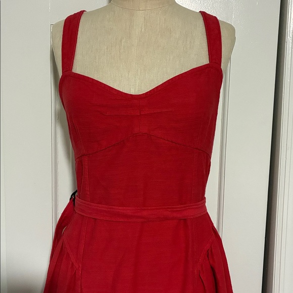 Free People Red Midi Dress - Picture 6 of 8